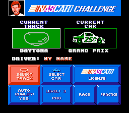 Bill Elliott's NASCAR Challenge screenshot 4 for NES